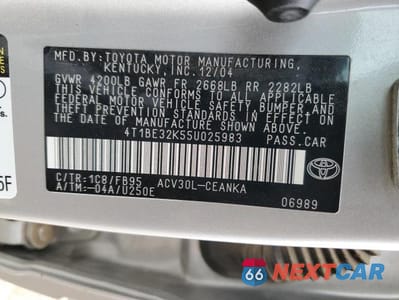 Zdjęcie 13 z 13 samochodu: 2005 TOYOTA CAMRY LE VIN:4T1BE32K55U025983 - miniatura