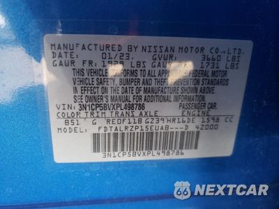 Zdjęcie 12 z 14 samochodu: 2023 NISSAN KICKS S VIN:3N1CP5BVXPL498786 - miniatura