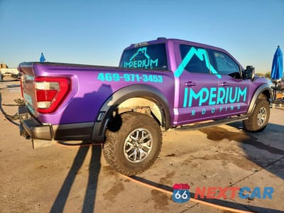 Trzecie zdjęcie samochodu z tyłu: 2022 FORD F150 RAPTOR VIN:1FTFW1RG8NFC00689 - miniatura