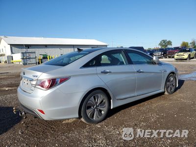 Trzecie zdjęcie samochodu z tyłu: 2015 HYUNDAI SONATA HYBRID VIN:KMHEC4A44FA127869 - miniatura