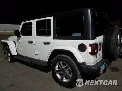 Drugie zdjęcie samochodu z przodu: 2020 JEEP WRANGLER UNLIMITED SAHARA VIN:1C4HJXEN5LW259422 - miniatura