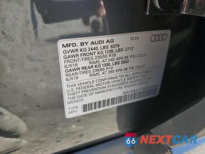 Zdjęcie 13 z 13 samochodu: 2025 AUDI Q5 PREMIUM 40 VIN:WA1ABAFY3S2025669 - miniatura