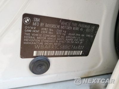 Zdjęcie 12 z 14 samochodu: 2011 BMW 528 I VIN:WBAFR1C58BC746322 - miniatura