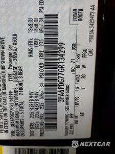 Zdjęcie 12 z 12 samochodu: 2016 FORD FUSION S VIN:3FA6P0G77GR134299 - miniatura