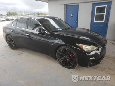 Czwarte zdjęcie samochodu z boku: 2017 INFINITI Q50 PREMIUM VIN:JN1EV7AR1HM840499 - miniatura