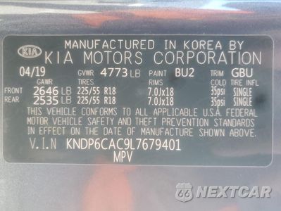 Zdjęcie 13 z 15 samochodu: 2020 KIA SPORTAGE S VIN:KNDP6CAC9L7679401 - miniatura