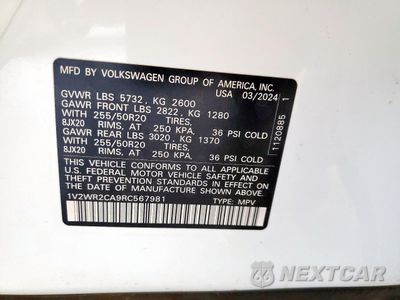 Zdjęcie 13 z 13 samochodu: 2024 VOLKSWAGEN ATLAS SE VIN:1V2WR2CA9RC567981 - miniatura