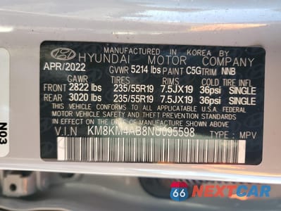 Zdjęcie 14 z 14 samochodu: 2022 HYUNDAI IONIQ 5 SE VIN:KM8KM4AB8NU095598 - miniatura