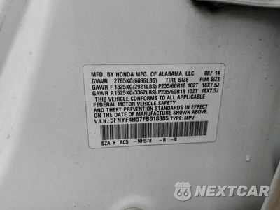 Zdjęcie 12 z 12 samochodu: 2015 HONDA PILOT EXL VIN:5FNYF4H57FB018885 - miniatura