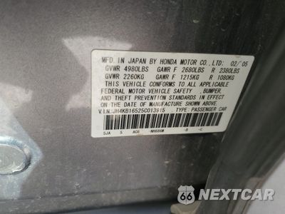 Zdjęcie 12 z 13 samochodu: 2005 ACURA RL VIN:JH4KB16525C013915 - miniatura