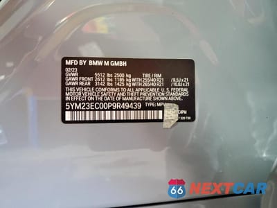 Zdjęcie 13 z 13 samochodu: 2023 BMW X4 M VIN:5YM23EC00P9R49439 - miniatura