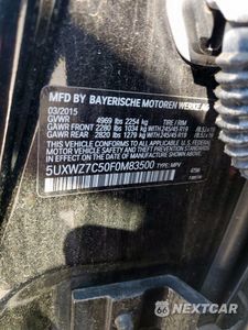 Zdjęcie 12 z 14 samochodu: 2015 BMW X3 SDRIVE28I VIN:5UXWZ7C50F0M83500 - miniatura