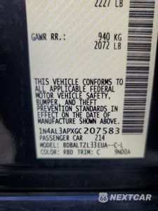 Zdjęcie 12 z 12 samochodu: 2016 NISSAN ALTIMA 2.5 VIN:1N4AL3APXGC207583 - miniatura