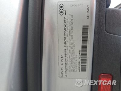 Zdjęcie 12 z 15 samochodu: 2018 AUDI A4 PREMIUM VIN:WAUKMAF42JN020037 - miniatura