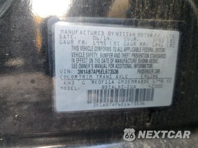 Zdjęcie 12 z 13 samochodu: 2014 NISSAN SENTRA S VIN:3N1AB7AP6EL673536 - miniatura