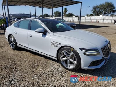 Czwarte zdjęcie samochodu z boku: 2023 GENESIS G80 SPORT PRESTIGE VIN:KMTGA4SC4PU153060 - miniatura