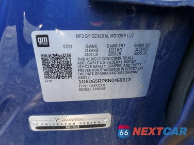 Zdjęcie 12 z 12 samochodu: 2022 CADILLAC CT4-V BLACKWING VIN:1G6D65RP6N0460013 - miniatura