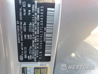 Zdjęcie 12 z 12 samochodu: 2020 KIA OPTIMA LX VIN:5XXGT4L37LG445695 - miniatura