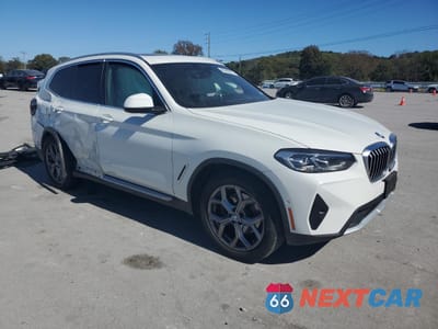 Czwarte zdjęcie samochodu z boku: 2023 BMW X3 SDRIVE30I VIN:5UX43DP04P9N79875 - miniatura