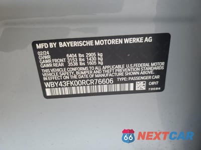 Zdjęcie 12 z 13 samochodu: 2024 BMW I5 M60 VIN:WBY43FK00RCR76606 - miniatura
