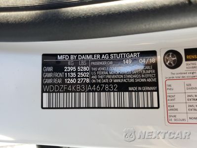 Zdjęcie 12 z 12 samochodu: 2018 MERCEDES-BENZ E 300 4MATIC VIN:WDDZF4KB3JA467832 - miniatura