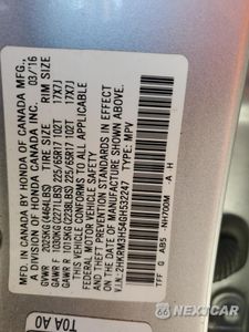 Zdjęcie 13 z 13 samochodu: 2016 HONDA CR-V EX VIN:2HKRM3H54GH532247 - miniatura