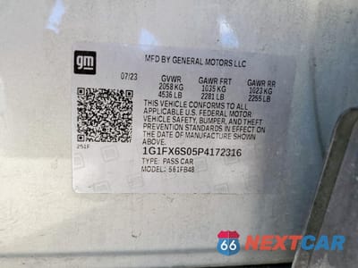 Zdjęcie 12 z 12 samochodu: 2023 CHEVROLET BOLT EV 2LT VIN:1G1FX6S05P4172316 - miniatura