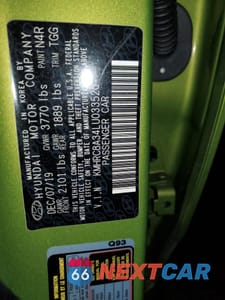 Zdjęcie 13 z 14 samochodu: 2020 HYUNDAI VENUE SEL VIN:KMHRC8A34LU033520 - miniatura