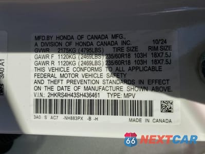 Zdjęcie 13 z 13 samochodu: 2025 HONDA CR-V EX VIN:2HKRS4H43SH436461 - miniatura