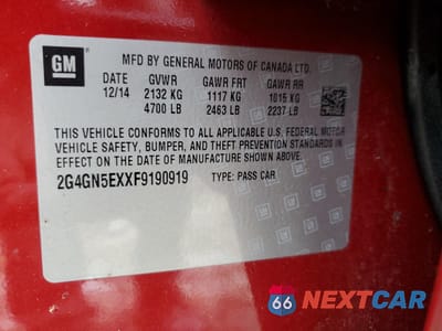 Zdjęcie 12 z 14 samochodu: 2015 BUICK REGAL PREMIUM VIN:2G4GN5EXXF9190919 - miniatura