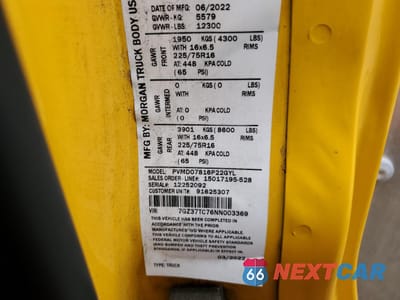 Zdjęcie 13 z 13 samochodu: 2022 GMC SAVANA G3500 - BOX TRUCK VIN:7GZ37TC76NN003369 - miniatura