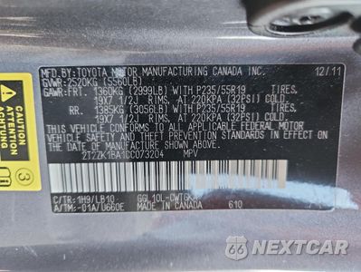 Zdjęcie 13 z 15 samochodu: 2012 LEXUS RX 350 VIN:2T2ZK1BA1CC073204 - miniatura