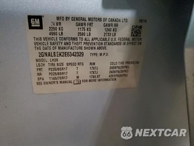 Zdjęcie 13 z 15 samochodu: 2014 CHEVROLET EQUINOX LT VIN:2GNALBEK2E6342329 - miniatura