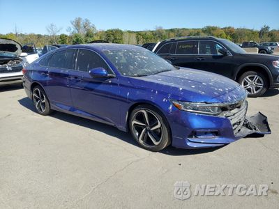 Czwarte zdjęcie samochodu z boku: 2018 HONDA ACCORD SPORT VIN:1HGCV1F35JA021087 - miniatura