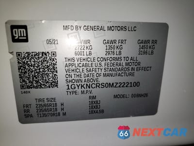 Zdjęcie 13 z 13 samochodu: 2021 CADILLAC XT5 PREMIUM LUXURY VIN:1GYKNCRS0MZ222100 - miniatura
