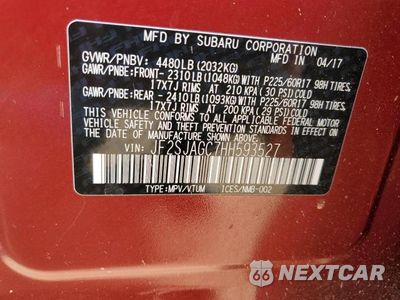 Zdjęcie 13 z 13 samochodu: 2017 SUBARU FORESTER VIN:JF2SJAGC7HH593527 - miniatura