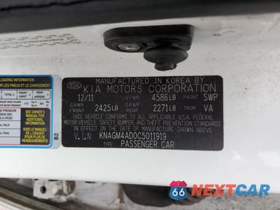 Zdjęcie 13 z 13 samochodu: 2012 KIA OPTIMA HYBRID VIN:KNAGM4AD0C5011919 - miniatura