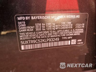 Zdjęcie 13 z 14 samochodu: 2019 BMW X3 XDRIVE30I VIN:5UXTR9C52KLP93249 - miniatura