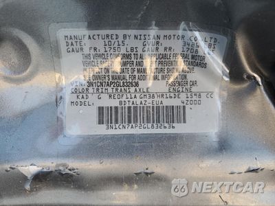 Zdjęcie 12 z 14 samochodu: 2016 NISSAN VERSA S VIN:3N1CN7AP2GL832636 - miniatura