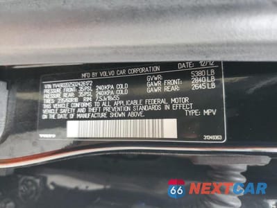 Zdjęcie 13 z 13 samochodu: 2013 VOLVO XC60 T6 VIN:YV4902DZ5D2426172 - miniatura