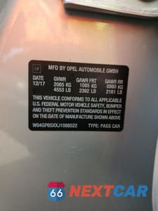 Zdjęcie 12 z 13 samochodu: 2018 BUICK REGAL ESSENCE VIN:W04GP6SXXJ1088522 - miniatura