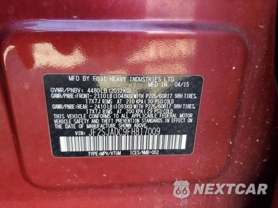 Zdjęcie 12 z 12 samochodu: 2015 SUBARU FORESTER 2.5I PREMIUM VIN:JF2SJADC9FH817009 - miniatura