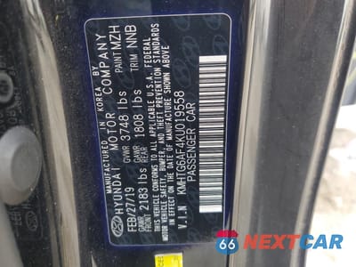Zdjęcie 13 z 14 samochodu: 2019 HYUNDAI VELOSTER BASE VIN:KMHTG6AF4KU019558 - miniatura
