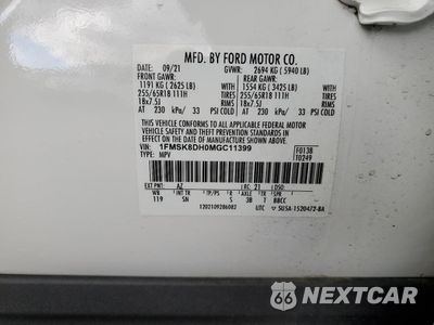 Zdjęcie 13 z 16 samochodu: 2021 FORD EXPLORER XLT VIN:1FMSK8DH0MGC11399 - miniatura