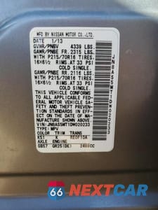 Zdjęcie 13 z 13 samochodu: 2013 NISSAN ROGUE S VIN:JN8AS5MT1DW020233 - miniatura