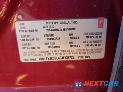Zdjęcie 14 z 16 samochodu: 2018 TESLA MODEL X VIN:5YJXCBE46JF135726 - miniatura