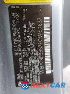 Zdjęcie 12 z 14 samochodu: 2007 BMW 525 XI VIN:WBANF33577CW69837 - miniatura