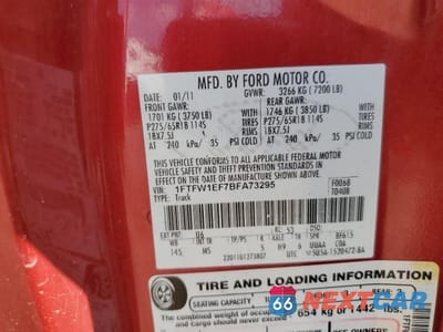 Zdjęcie 12 z 12 samochodu: 2011 FORD F150 SUPERCREW VIN:1FTFW1EF7BFA73295 - miniatura