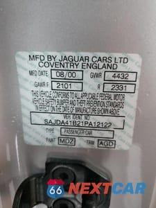 Zdjęcie 12 z 12 samochodu: 2001 JAGUAR XKR VIN:SAJDA41B21PA12122 - miniatura