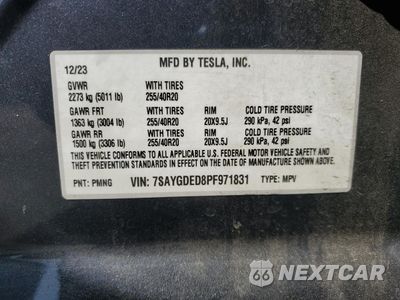 Zdjęcie 12 z 12 samochodu: 2023 TESLA MODEL Y VIN:7SAYGDED8PF971831 - miniatura
